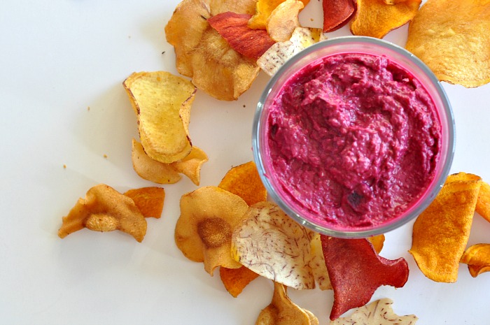 Roasted Basil Beet Dip To Celebrate Valentine’s Day