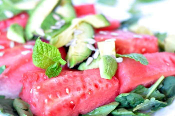 Stay Hydrated By Eating Food: Watermelon Avocado Salad
